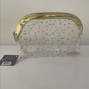 NWT Harry Potter Gold Stars Cosmetic Bag